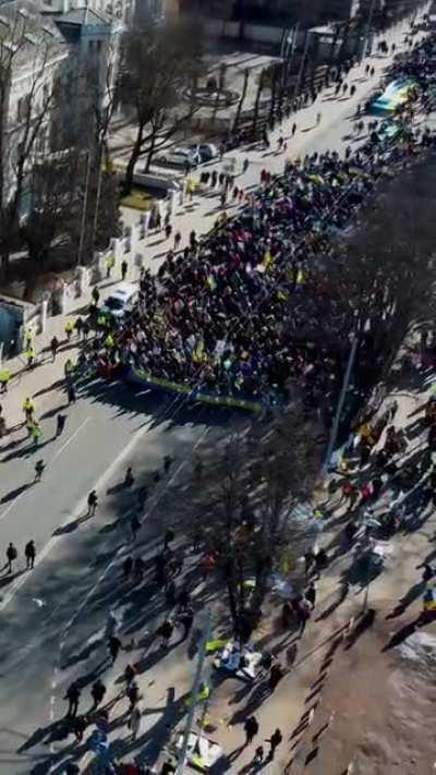 Today's protest against war in Ukraine in Riga, Latvia.