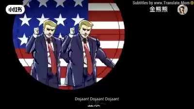 Chinese netizens created an anime version of the Trump shooting (JoJo's Bizarre Adventure style)