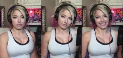 Alexa Bliss looking stacked in a white tank top