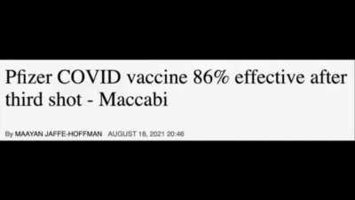 The holy vaccines are 100% safe and effective. No uh, what I meant to say was 90% safe and effective. No wait, uhhhh.......the science changes ok?