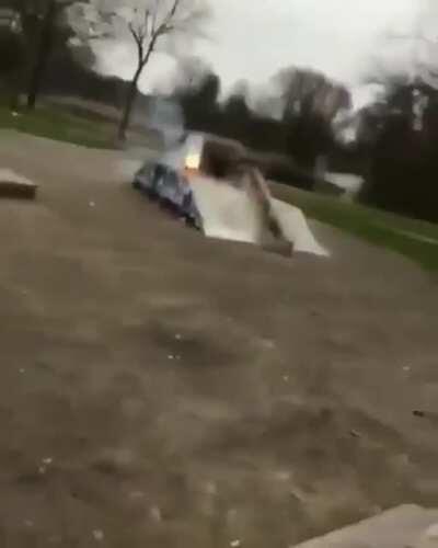 Fireball lands exactly on him.