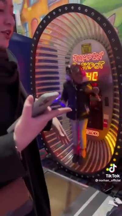 rude girl at the arcade