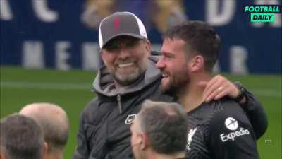 Alisson emotional at the full time whistle, LEGEND.