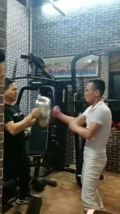 Fast punches like he's in an anime