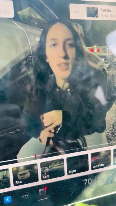 Fun interaction caught on sentry mode