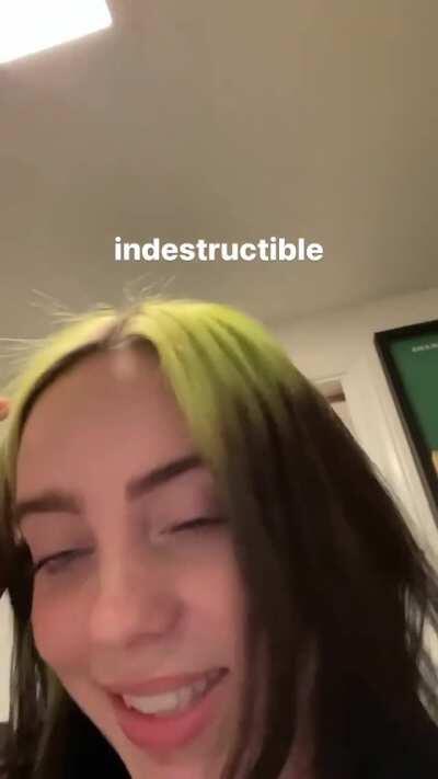 Billie Eilish Slapping her Tits Hard