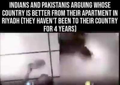 When I am in the competition of showing Farzi Nationalism and my opponent is an NRI