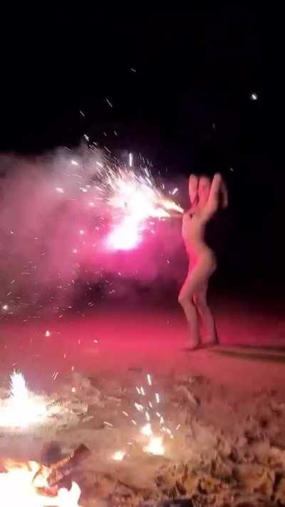 Slut with Fireworks