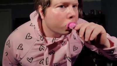 man is surprised to find that the pacifier he superglued to his mouth won't come off