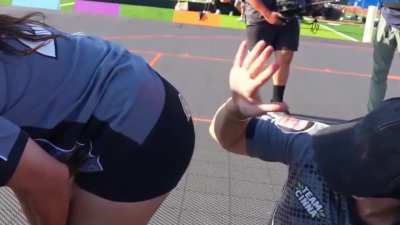 Loves getting her ass slapped