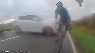 Close call? That van has plenty of room!