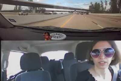 thats an idiot in car./-