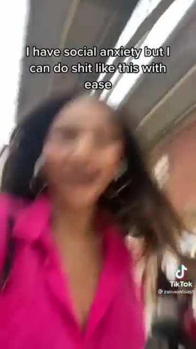 Bravely Overcoming Her Crippling Social Anxiety To Be Incredibly Vain