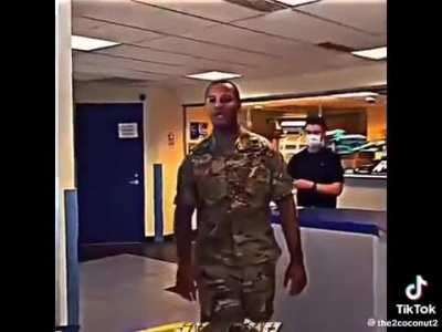 To try and intimidate a soldier.