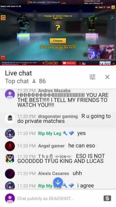 Lmao more clips from saige thinking he is over eso