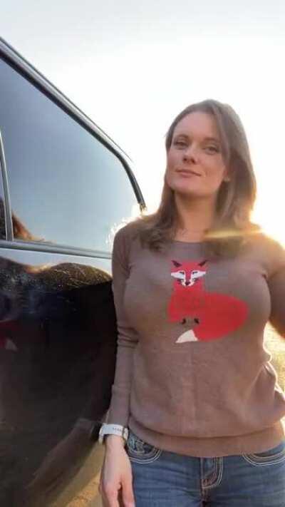 Feeling foxy today so I wore my designated sweater