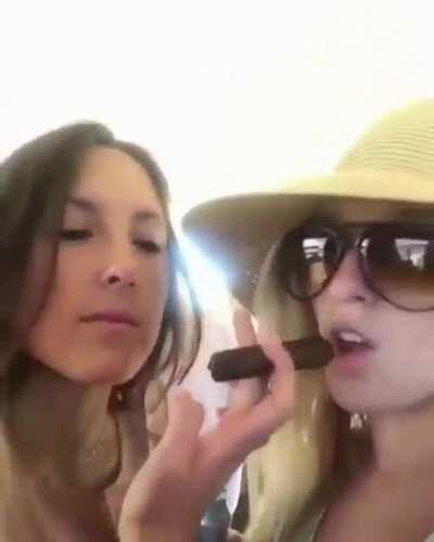 Trying to smoke a cigar to make a cool Instagram video