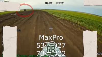 Fiber-optic drone hit Ukrainian International MaxxPro.