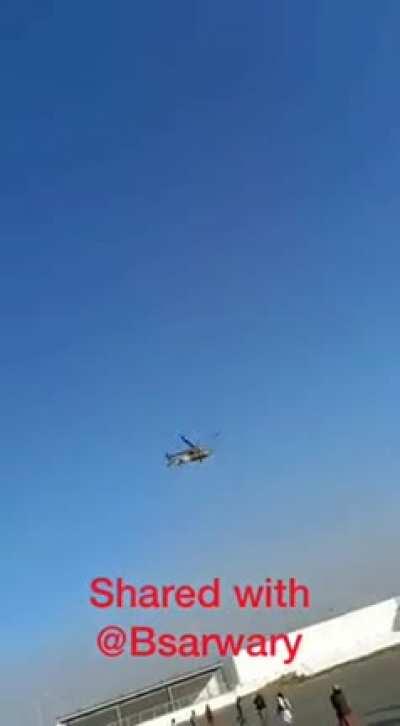 Extended and alternative angle of a crash of Black Hawk helicopter in Kabul, Afghanistan while attempting to fly it. All three occupants died during crash (10 September 2022)