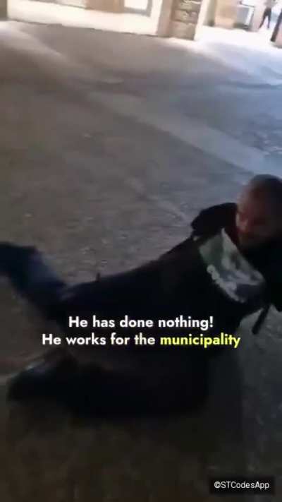 Israeli shot a Palestinian worker in the leg and gets away with it.