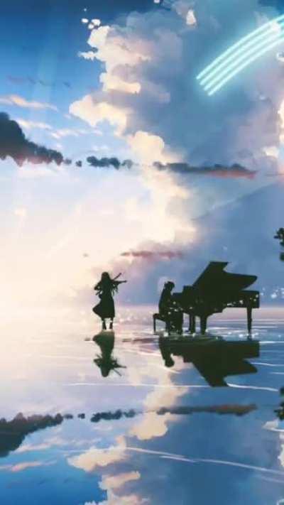 Your lie in April: Animated wallpaper to mobile phone