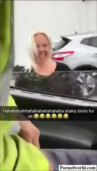 REAL mature lady sucking in public young worker who dared her (with audio)