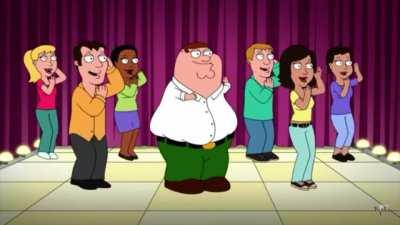 Peter dancing on Macarena