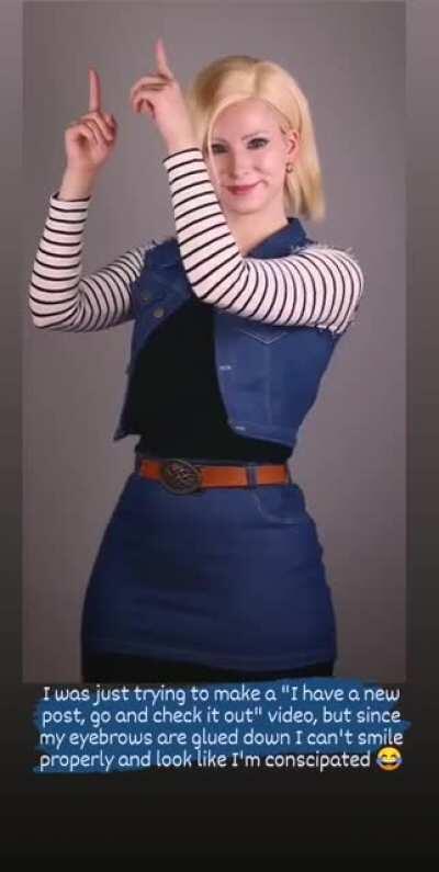 Android 18 Goofy Gif