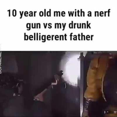 Nerf gun does ½ damage