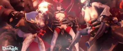 Jean, Amber, Eula - Challenge Failed (DragK) [Genshin Impact]