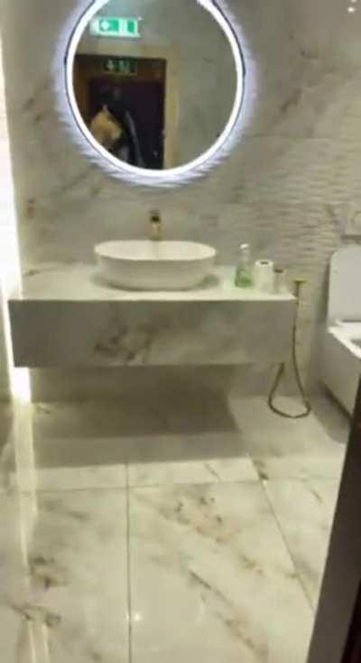 Man is jealous of women bathroom