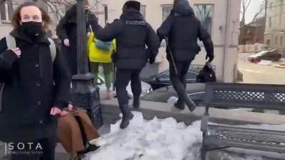Russian Stormtroopers playing catch with citizens who woke up.