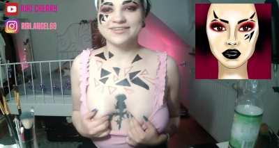 ririangel69 shows nip and get banned