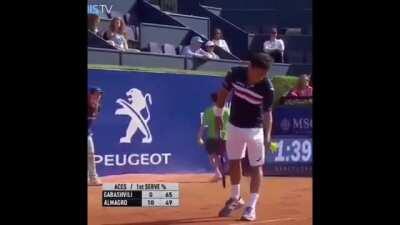 Tries playing it off like nothing happened.