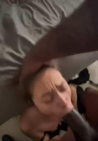 She loves it when I pump her throat