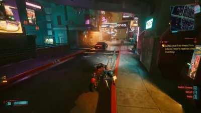 The right way to ride in 2077.