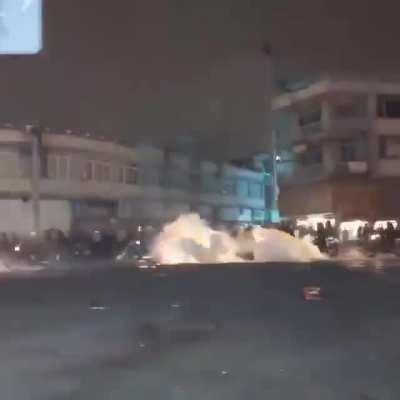 throwing hand grenades at IR goons - Tehran