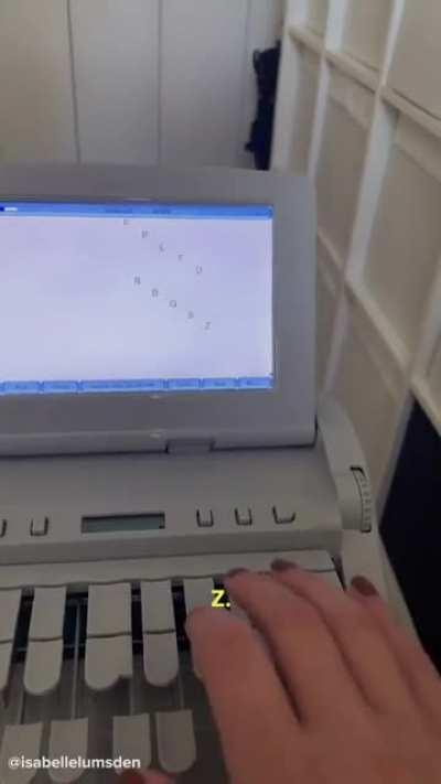 Stenographer, the machine the court reporters use to type everything that is said there!