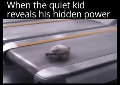 Must be training to be a ninja turtle