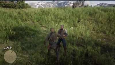 Was just trying to brawl with this home owner, when John Cena in horse form ran over to help