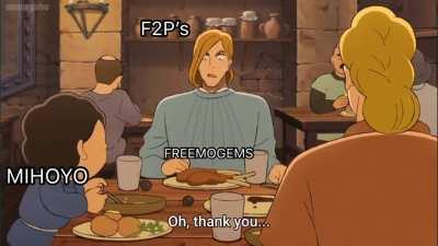 Everytime mihoyo gives free primogems: