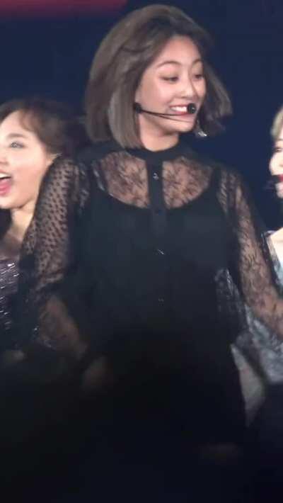 Jihyo - black shorts & top