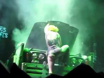 How she got that amazing fat ass stuffed into this outfit without a severe wardrobe malfunction is beyond me.