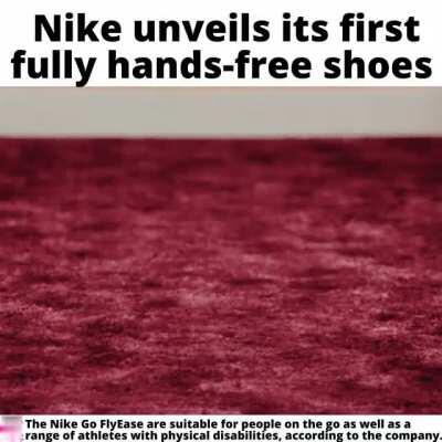 Lace-less sneakers that can easily be put on and taken off without using your hands.⁠