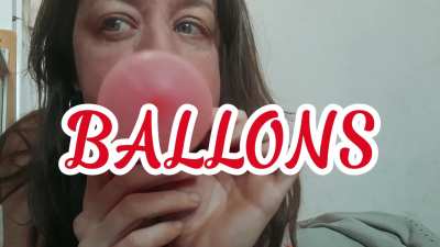 playing with balloons