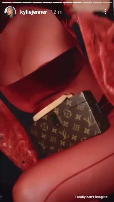 Kylie showing off the goods.