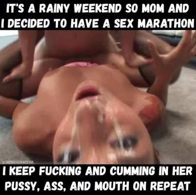 Pumping cum into my mom all day long ð¥°