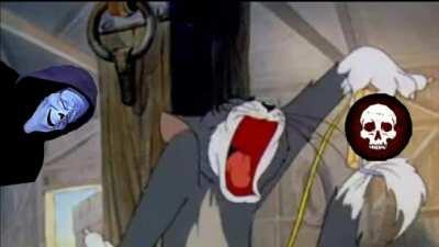 my friend screaming like Thomas the Cat during a Ghostface ambush