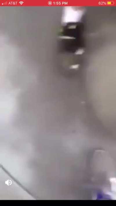 What a smart idea to get in a dumpster which says don’t get in