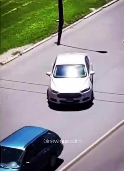 Throwing rocks at cars passing by